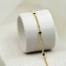 Pan Jewelry - Armbånd i forgylt sølv med svart zirkonia thumbnail