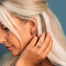 Pan Jewelry - Ring i sølv med rosa zirkonia thumbnail