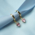 Prins & Prinsesse - Øreringer i sølv med rosa zirkonia thumbnail