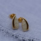 Pan Jewelry - Øredobber i forgylt sølv med zirkonia thumbnail