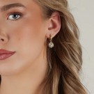 Snö of Sweden - Cicce Coin Øredobber i forgylt messing med livets tre thumbnail