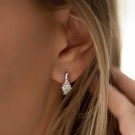 Pan Jewelry - Øreringer i hvitt gull med diamanter 0,33 ct thumbnail