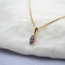 Pan Jewelry - Smykke i gull med lilla zirkonia thumbnail