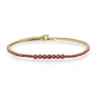 Pan Jewelry - Armbånd i forgylt sølv med rosa zirkonia thumbnail