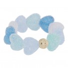 Snö of Sweden - Sugar Hearts Elastisk Armbånd, Mix Light Blue thumbnail