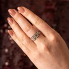 Pan Jewelry - London Luxe Ring i sølv med hvite zirkonia thumbnail