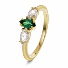 Gulldia - Ring i sølv med hvit og grønn zirkonia thumbnail