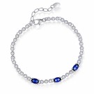 Pan Jewelry - Armbånd i sølv med blå zirkonia thumbnail