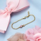 Prins & Prinsesse - Armbånd i sølv med rosa zirkonia kanin thumbnail