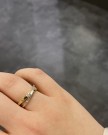 Strømmen Trend - Ring i hvitt og gult gull m/dia 0,06ct thumbnail