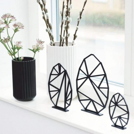 Felius Design - Trekant påskeegg, svart - 3 stk.