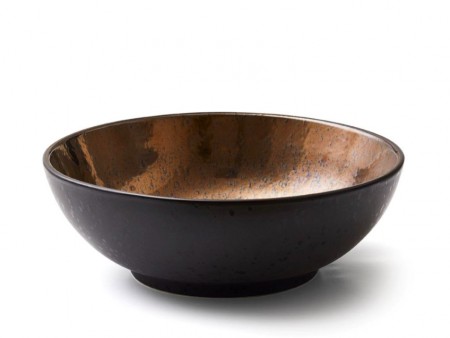BITZ Salatbolle Dia. 30 x 10 cm Svart/bronse