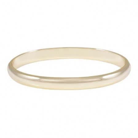 Snö of Sweden - Domino Wide Oval Armring i forgylt messing