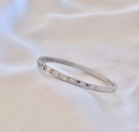 Goldstory - CLASSIC Bling Armring i stål