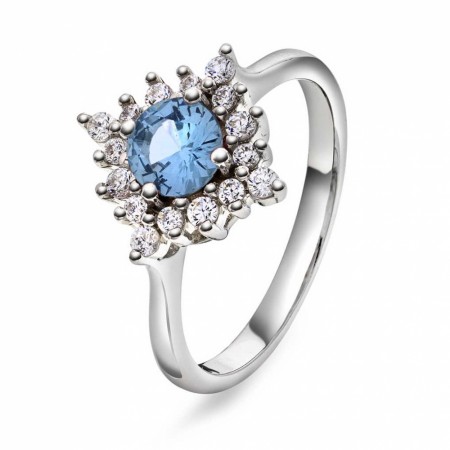 Gulldia - Lily Ring i sølv med blå zirkonia