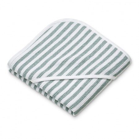 Liewood - Caro Håndkle med hette, Stripes Peppermint/White