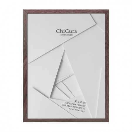 ChiCura - Ramme 40x50cm m/Glass, Mørk eik