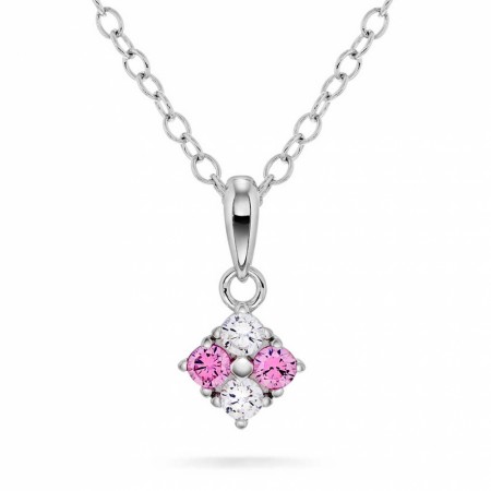 Prins & Prinsesse - Smykke i sølv med hvit og rosa zirkonia