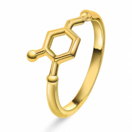 Sandra Lyng x Pan Jewelry - Ring i forgylt sølv dopamin, MOTIVASJON