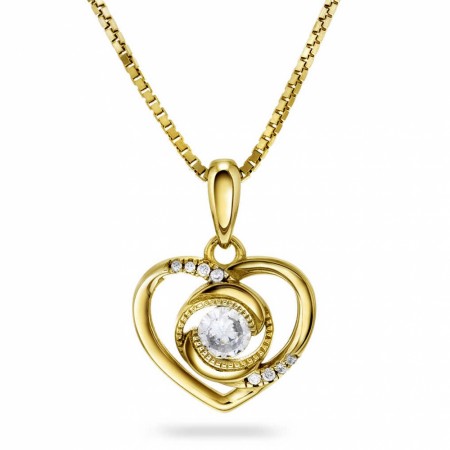 Pan Jewelry - Smykke i forgylt sølv med zirkonia hjerte