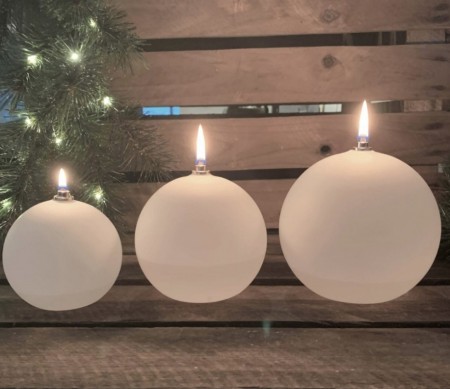 Peri Design - Oljelampe Ball Frosted, Large