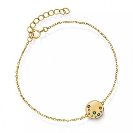 Pan Jewelry - Armbånd i forgylt sølv med zirkonia