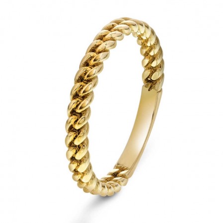 Pan Jewelry - Ring i gull flettet