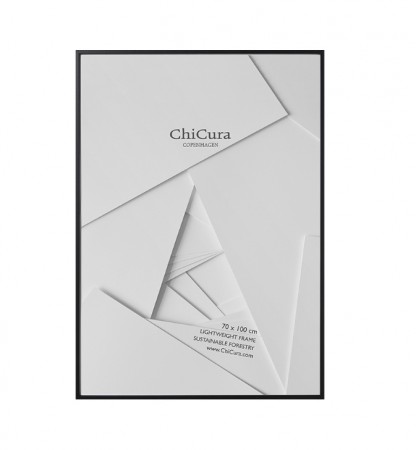 ChiCura - Ramme 70x100cm m/Glass, Svart
