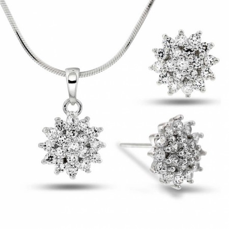 Pan Jewelry - Smykkesett i sølv med zirkonia