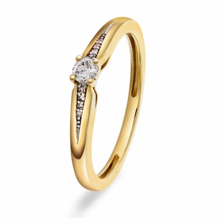 Pan Jewelry - Ring i gull med diamanter 0,13 ct WP