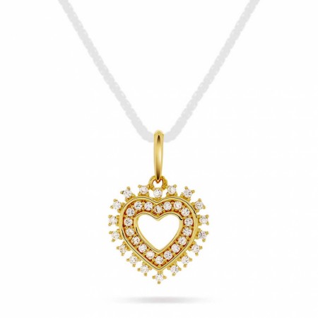 Pan Jewelry - Smykke i gull med zirkonia, hjerte