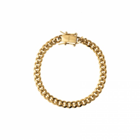 Dark - Cuban Chain Bracelet Thin Gold