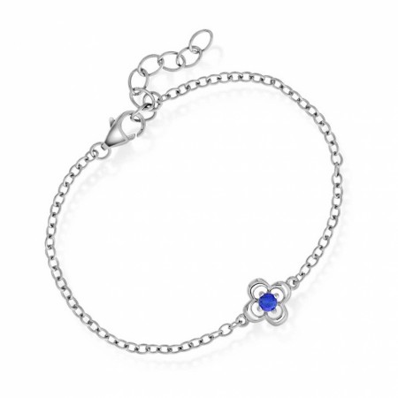 Prins & Prinsesse - Armbånd i sølv med blå zirkonia