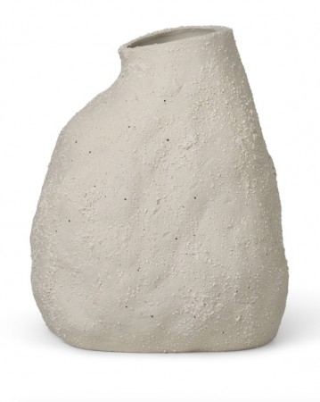 Ferm Living - Vulca Vase Medium, Off-White Stone