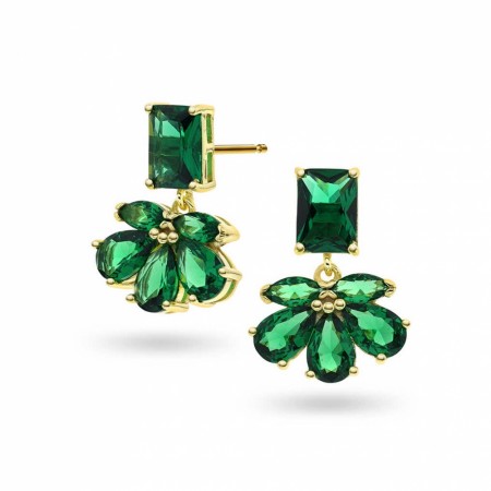 Pan Jewelry - Øredobber i sølv med grønn zirkonia