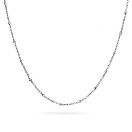 Pan Jewelry - Halskjede i sølv med kuberr, 45-50cm