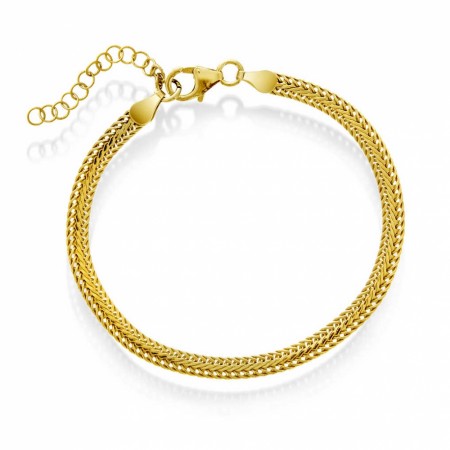 Pan Jewelry - Armbånd i forgylt sølv, 19cm