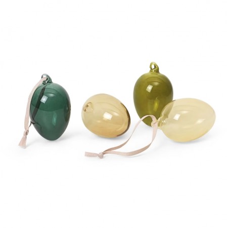 Ferm Living - Easter Eggs 4pk, Mixed Dark