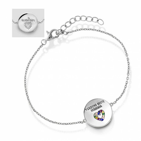 Pan Jewelry - Mamma armbånd i sølv med farget zirkonia