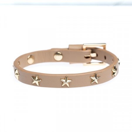 Dark Department - Leather Star Stud Bracelet Mini, Camel