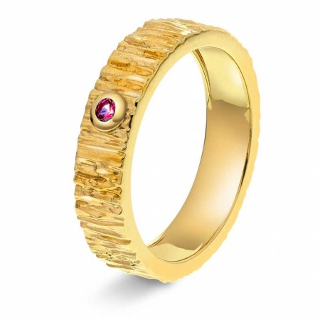 Pan Jewelry - Ring i sølv med rosa zirkonia by Janne Formoe