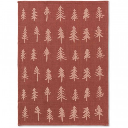 Ferm Living - Kjøkkenhåndkle jul, Rødbrun