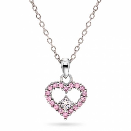 Prins & Prinsesse - Smykke i sølv med rosa zirkonia hjerte