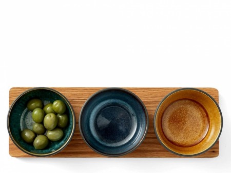 BITZ - Snacksett 32 x 11 cm Eikebrett, Multi
