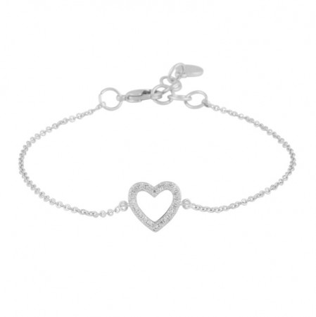 Snö of Sweden - Nisi Heart Armbånd i forsølvet messing