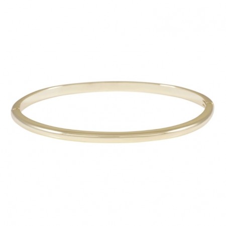 Snö of Sweden - Domino Thin Oval Armring i forgylt messing