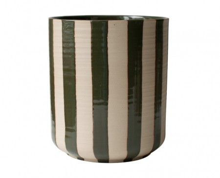 DBKD - Line Potte 14x16 cm, Stripe Green