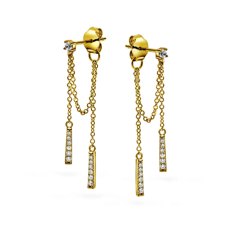 SHIMMER ØREDOBBER I SØLV MED ZIRKONIA