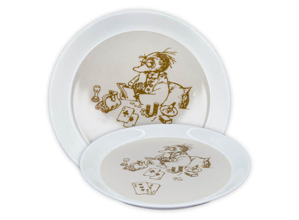 Flåklypa Flåklypa asjett 20cm, Solan spiller poker