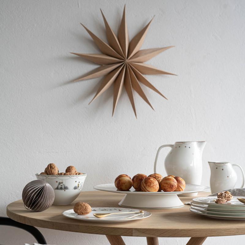 Wik & Walsøe Julemorgen Girlander kakefat med stett